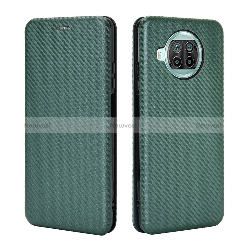 Leather Case Stands Flip Cover Holder L06Z for Xiaomi Mi 10T Lite 5G Green