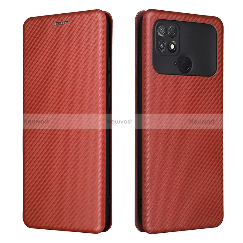 Leather Case Stands Flip Cover Holder L06Z for Xiaomi Poco C40