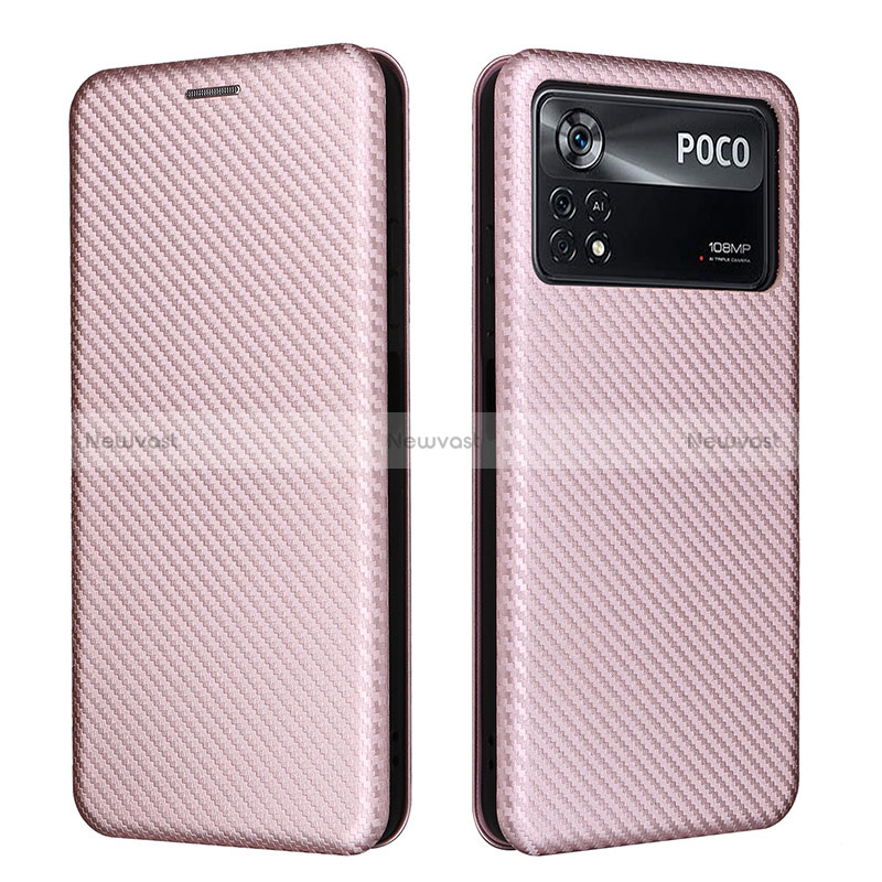 Leather Case Stands Flip Cover Holder L06Z for Xiaomi Poco X4 Pro 5G