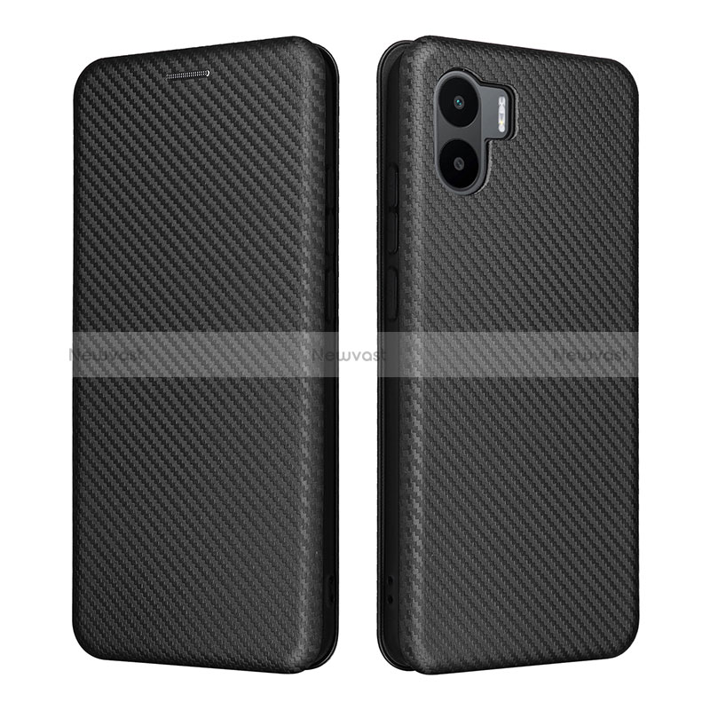 Leather Case Stands Flip Cover Holder L06Z for Xiaomi Redmi A1 Black