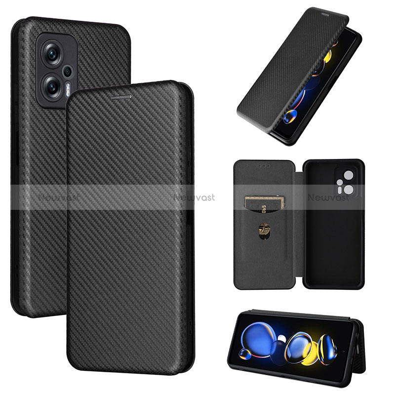 Leather Case Stands Flip Cover Holder L06Z for Xiaomi Redmi Note 11T Pro+ Plus 5G