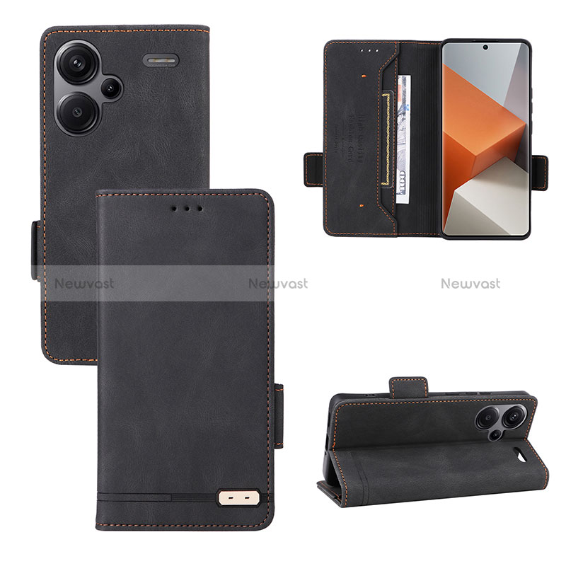 Leather Case Stands Flip Cover Holder L06Z for Xiaomi Redmi Note 13 Pro+ Plus 5G