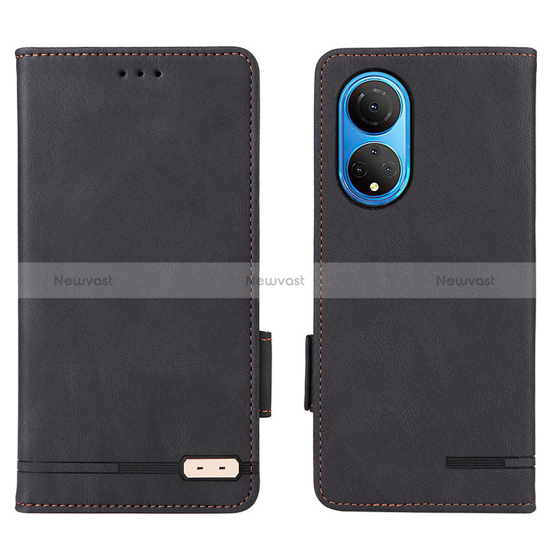 Leather Case Stands Flip Cover Holder L07Z for Huawei Honor X7 Black