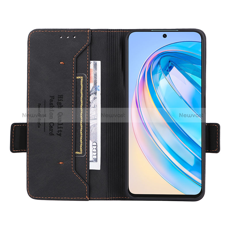 Leather Case Stands Flip Cover Holder L07Z for Huawei Honor X8a 4G