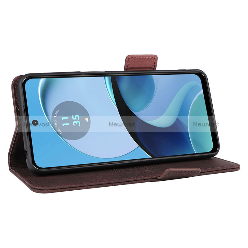 Leather Case Stands Flip Cover Holder L07Z for Motorola Moto G14