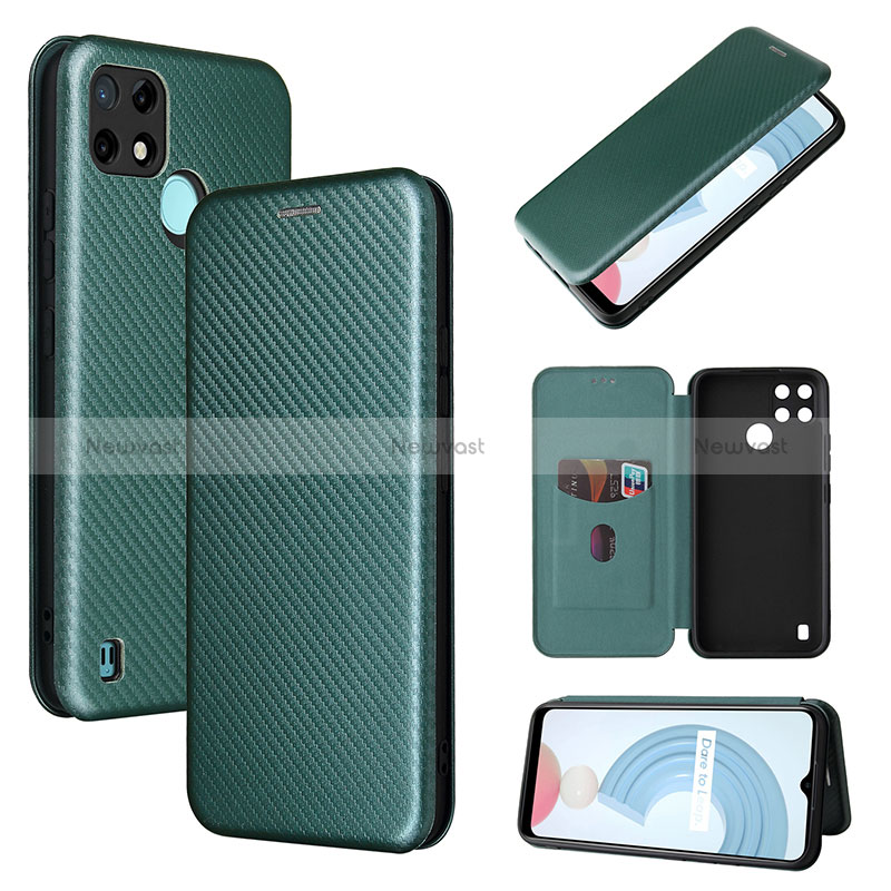 Leather Case Stands Flip Cover Holder L07Z for Realme C25Y India