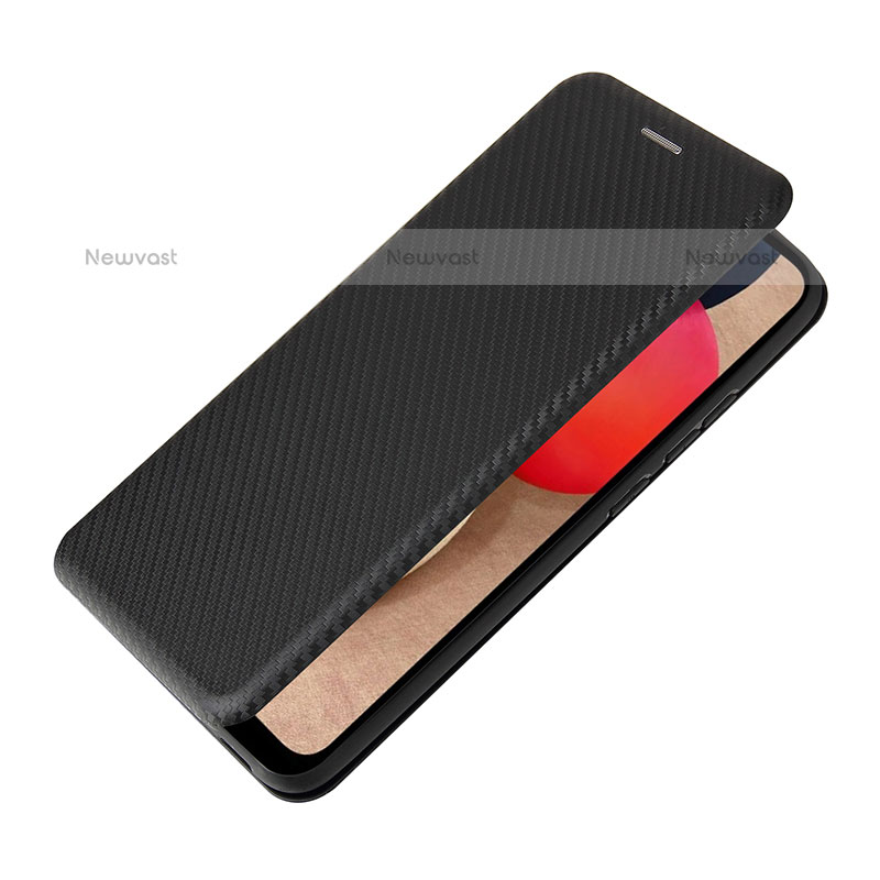 Leather Case Stands Flip Cover Holder L07Z for Samsung Galaxy A02s