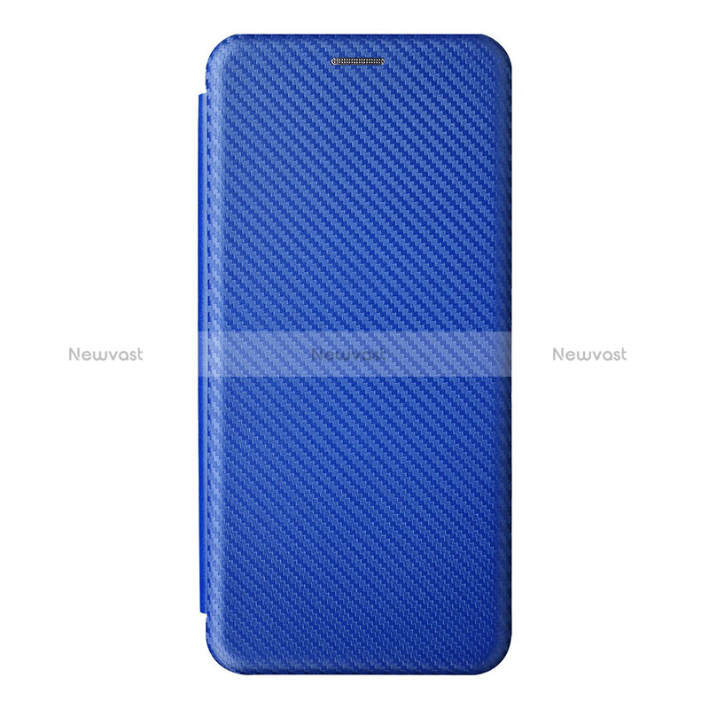 Leather Case Stands Flip Cover Holder L07Z for Samsung Galaxy A03 Blue