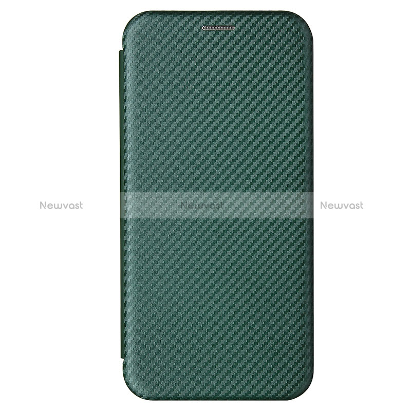 Leather Case Stands Flip Cover Holder L07Z for Samsung Galaxy A52 5G Green