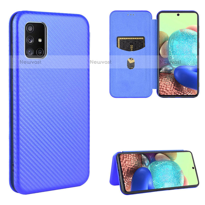 Leather Case Stands Flip Cover Holder L07Z for Samsung Galaxy A71 4G A715