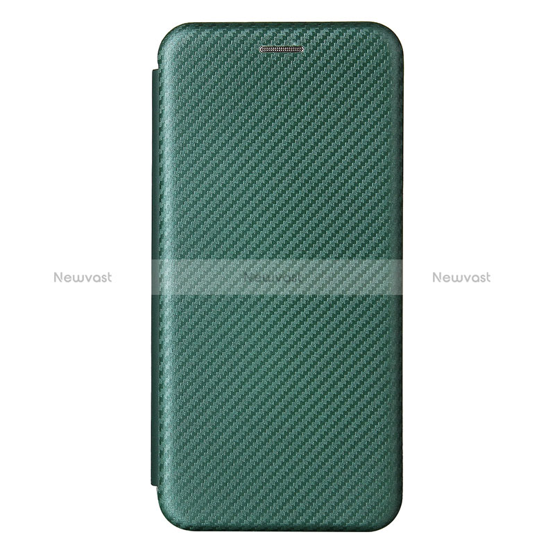 Leather Case Stands Flip Cover Holder L07Z for Samsung Galaxy M32 4G Green