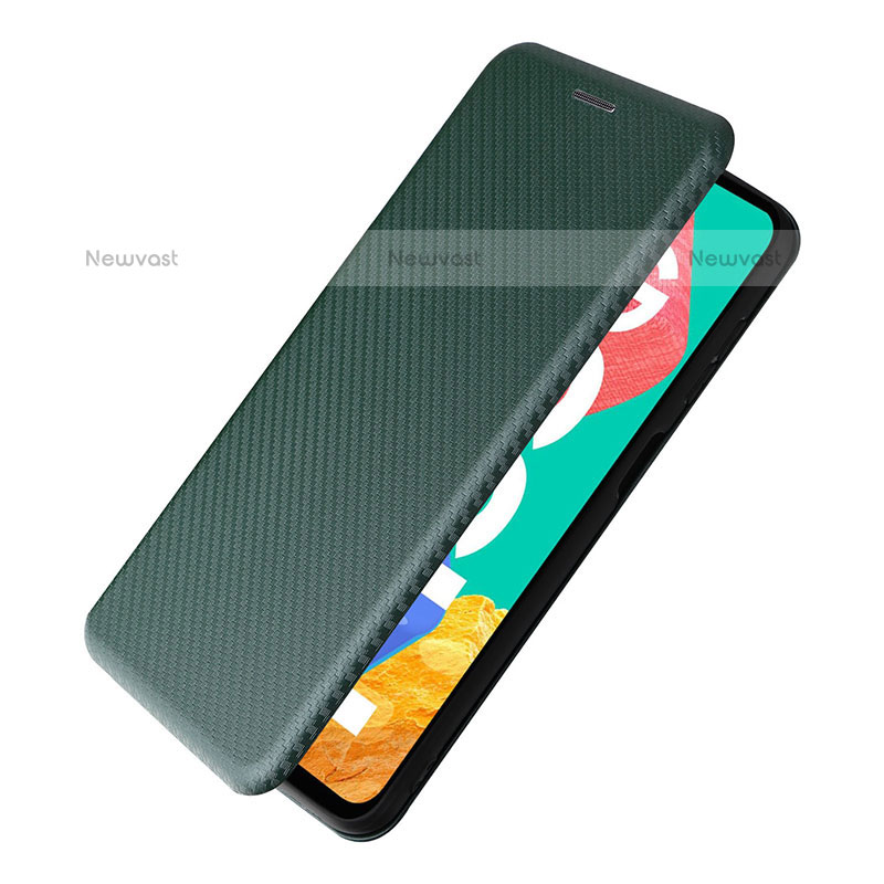 Leather Case Stands Flip Cover Holder L07Z for Samsung Galaxy M33 5G Green