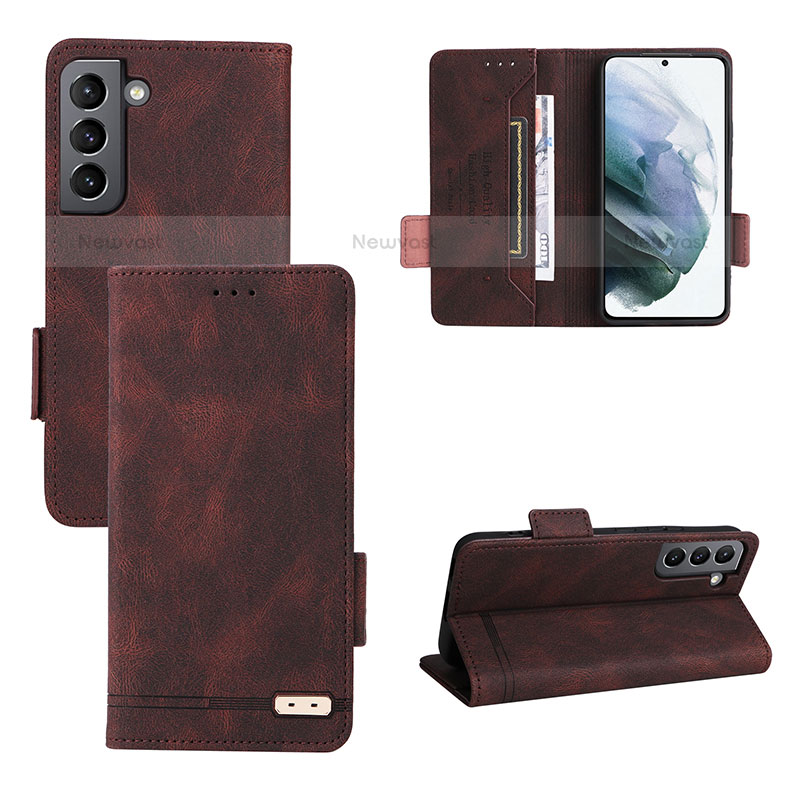 Leather Case Stands Flip Cover Holder L07Z for Samsung Galaxy S21 Plus 5G