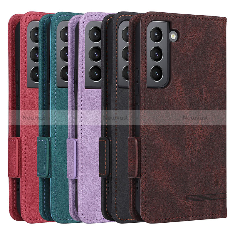 Leather Case Stands Flip Cover Holder L07Z for Samsung Galaxy S24 Plus 5G