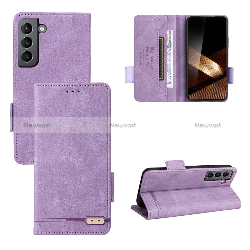 Leather Case Stands Flip Cover Holder L07Z for Samsung Galaxy S24 Plus 5G