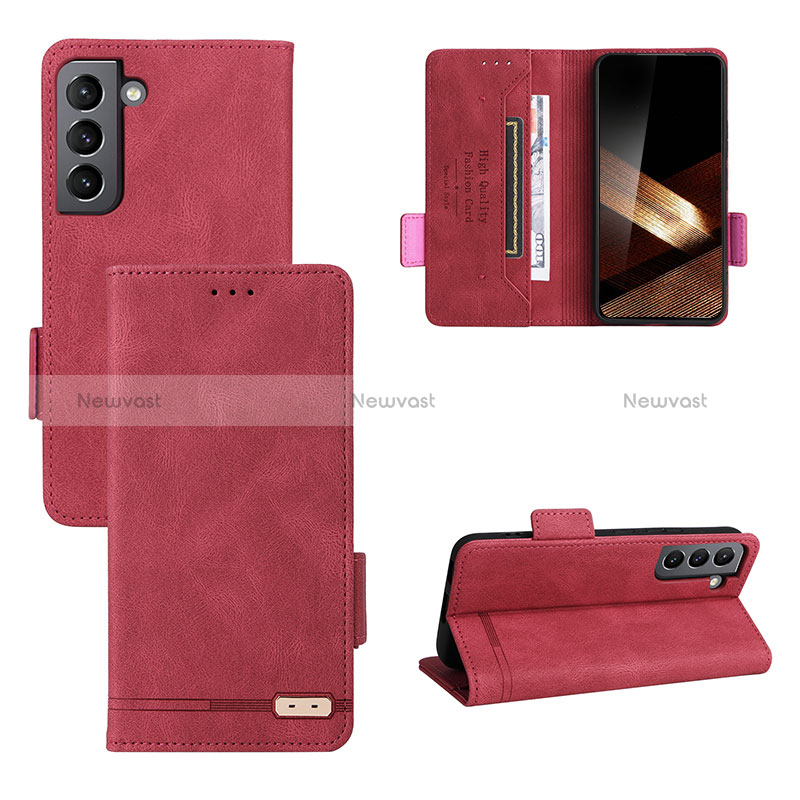 Leather Case Stands Flip Cover Holder L07Z for Samsung Galaxy S24 Plus 5G