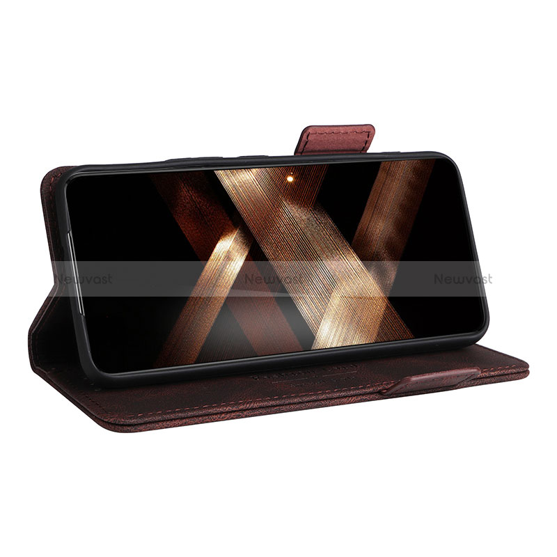 Leather Case Stands Flip Cover Holder L07Z for Samsung Galaxy S24 Plus 5G