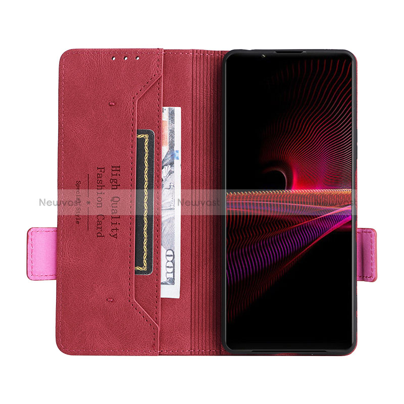 Leather Case Stands Flip Cover Holder L07Z for Sony Xperia 1 III