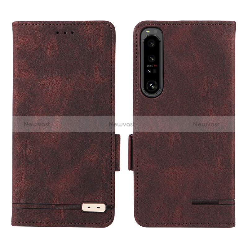 Leather Case Stands Flip Cover Holder L07Z for Sony Xperia 1 IV SO-51C