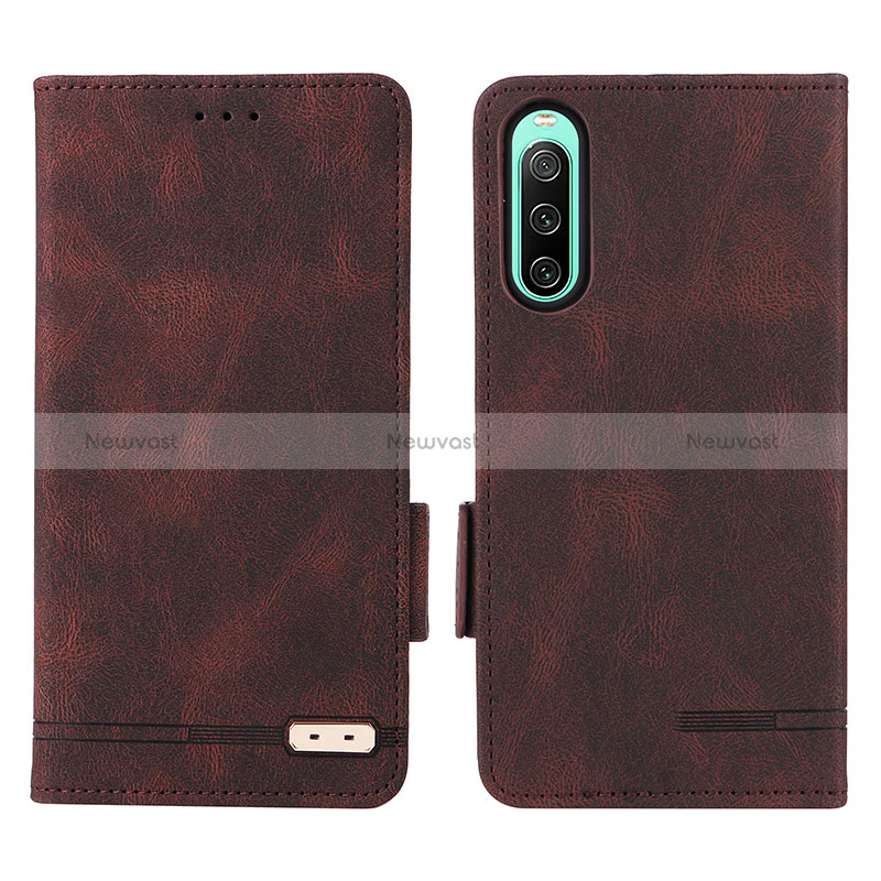 Leather Case Stands Flip Cover Holder L07Z for Sony Xperia 10 IV