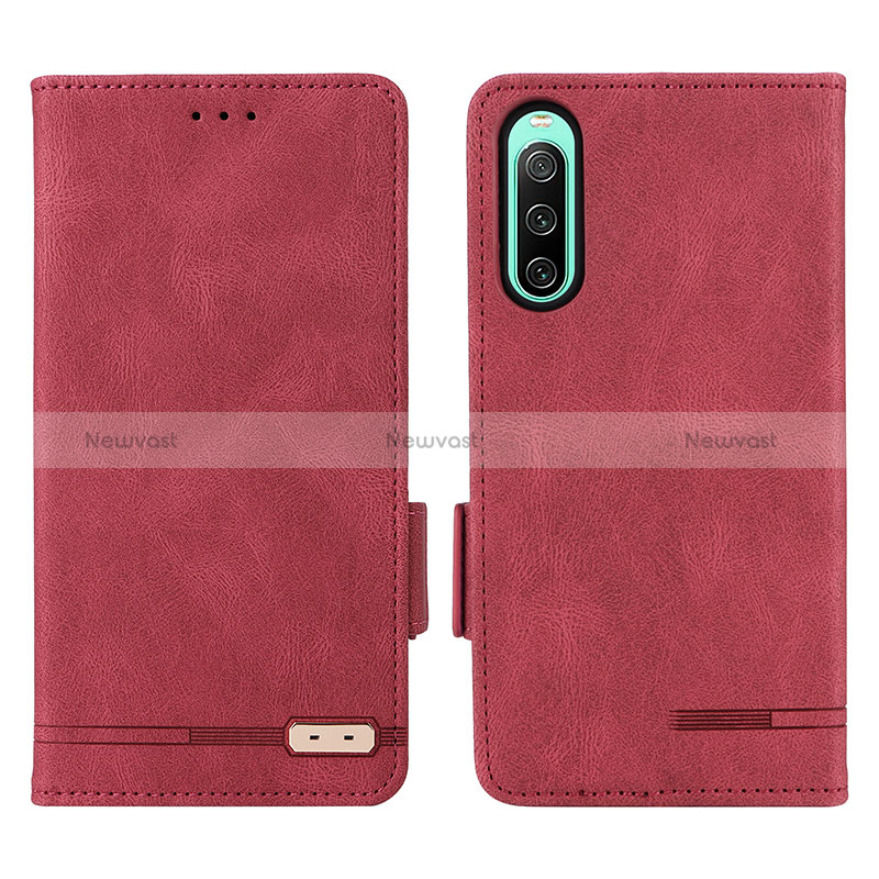 Leather Case Stands Flip Cover Holder L07Z for Sony Xperia 10 IV