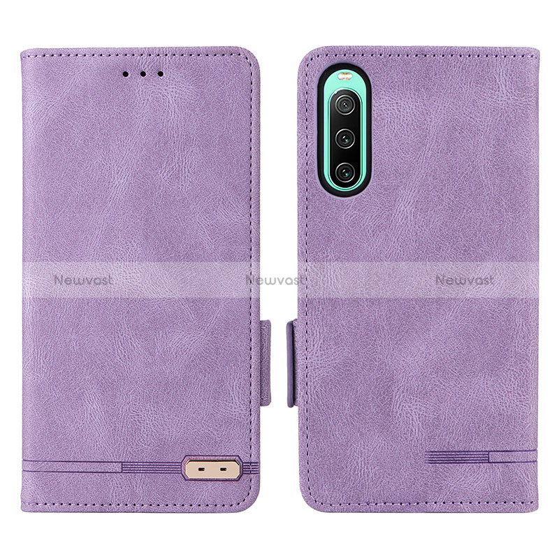 Leather Case Stands Flip Cover Holder L07Z for Sony Xperia 10 IV SO-52C