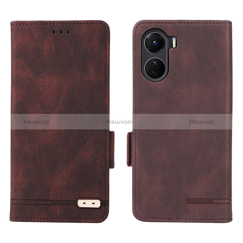 Leather Case Stands Flip Cover Holder L07Z for Vivo Y16