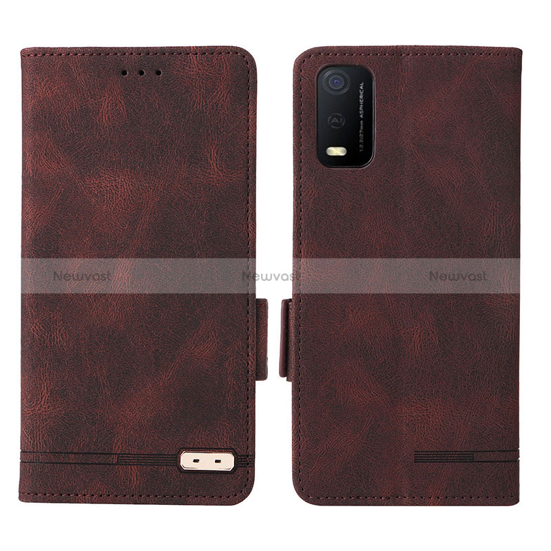 Leather Case Stands Flip Cover Holder L07Z for Vivo Y3s (2021)