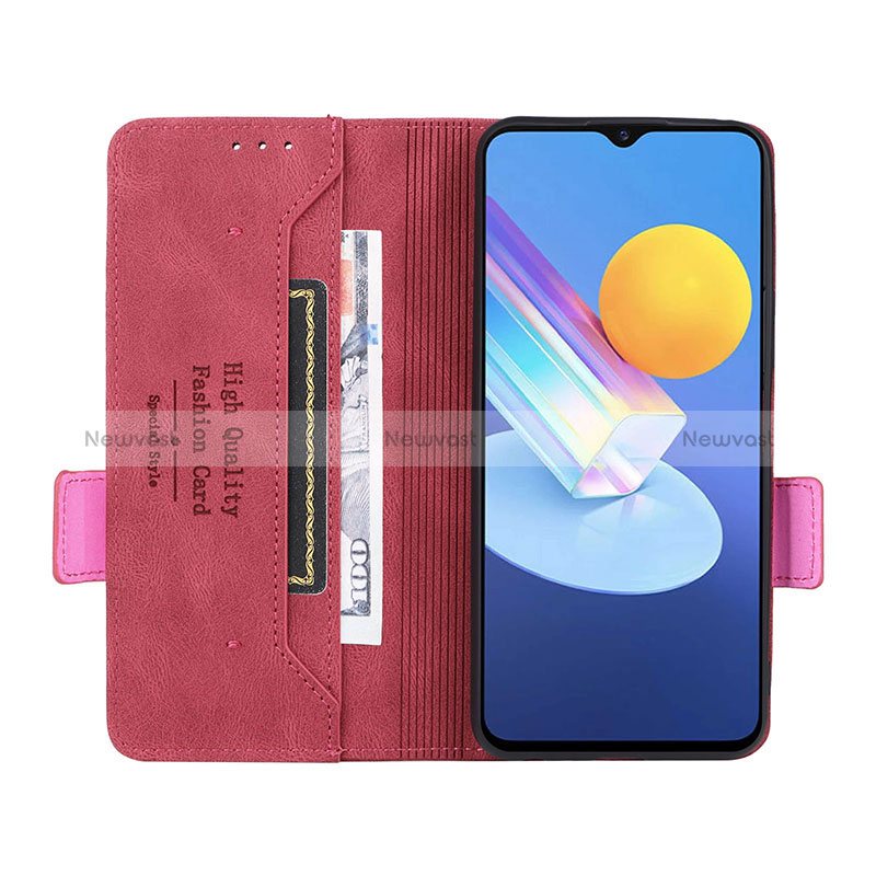 Leather Case Stands Flip Cover Holder L07Z for Vivo Y72 5G