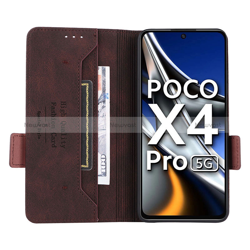 Leather Case Stands Flip Cover Holder L07Z for Xiaomi Poco X4 Pro 5G