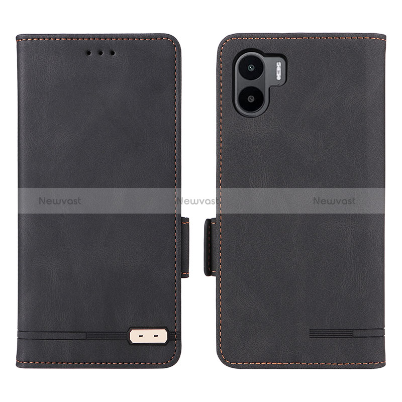 Leather Case Stands Flip Cover Holder L07Z for Xiaomi Redmi A1 Black