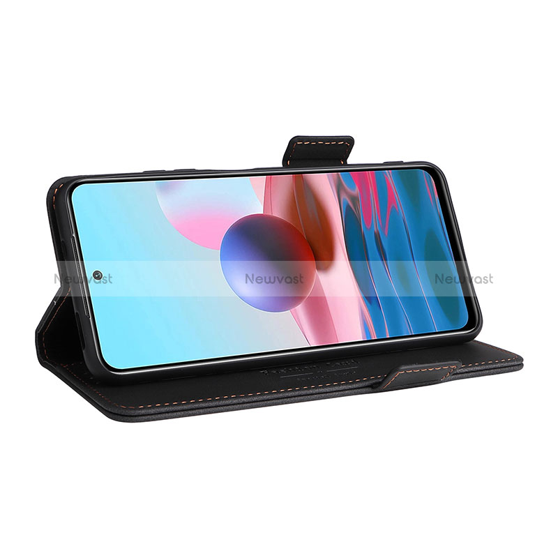 Leather Case Stands Flip Cover Holder L07Z for Xiaomi Redmi Note 10 4G