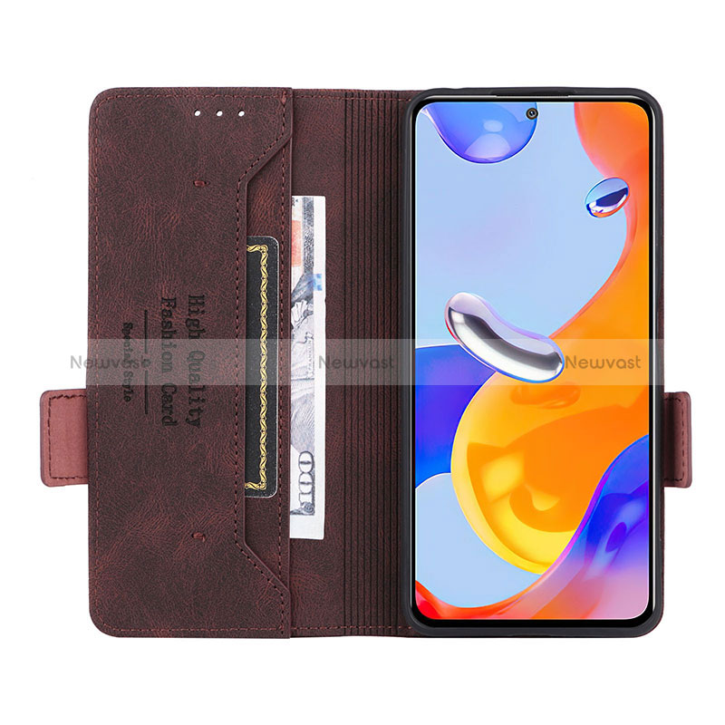 Leather Case Stands Flip Cover Holder L07Z for Xiaomi Redmi Note 11 Pro 4G