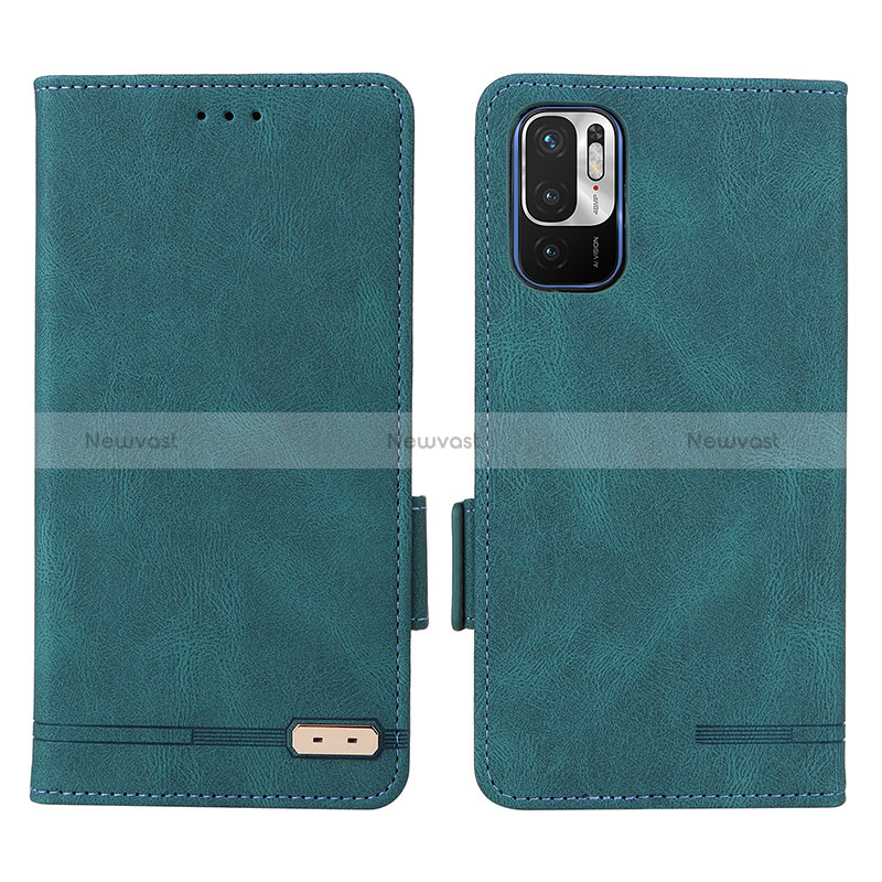 Leather Case Stands Flip Cover Holder L07Z for Xiaomi Redmi Note 11 SE 5G Green