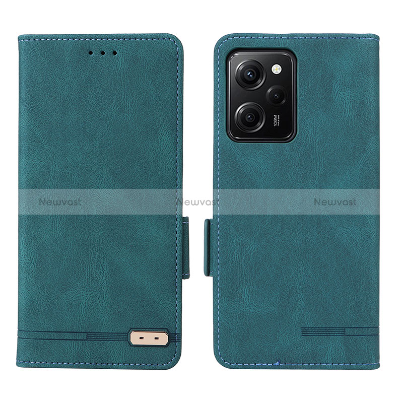 Leather Case Stands Flip Cover Holder L07Z for Xiaomi Redmi Note 12 Pro Speed 5G Green