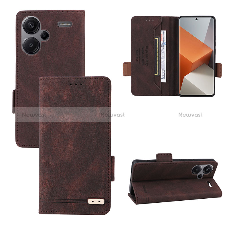 Leather Case Stands Flip Cover Holder L07Z for Xiaomi Redmi Note 13 Pro+ Plus 5G