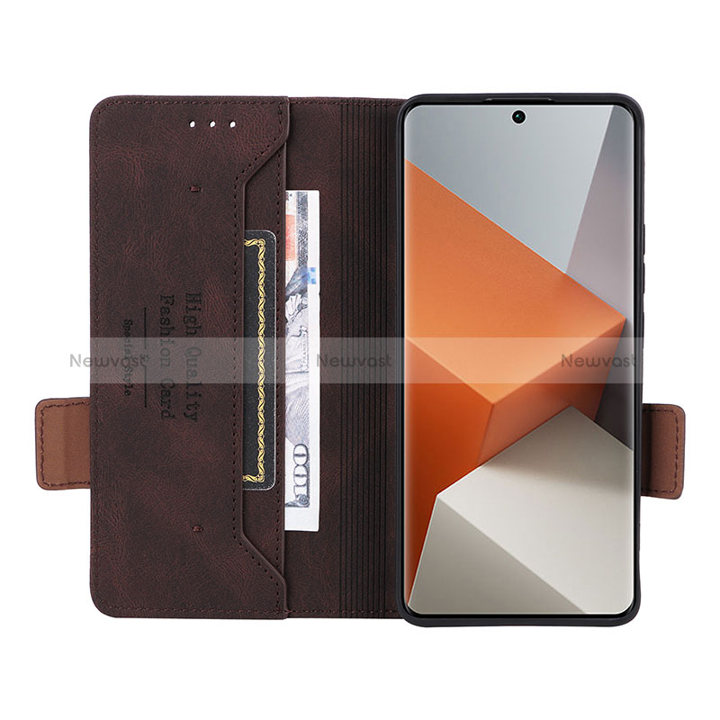 Leather Case Stands Flip Cover Holder L07Z for Xiaomi Redmi Note 13 Pro+ Plus 5G