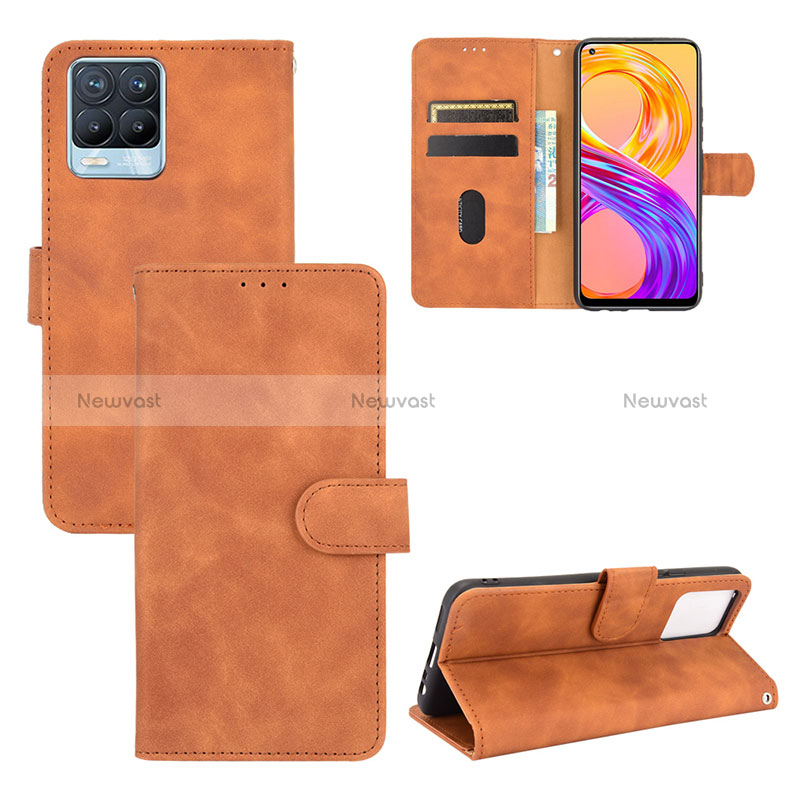 Leather Case Stands Flip Cover Holder L08Z for Realme 8 4G