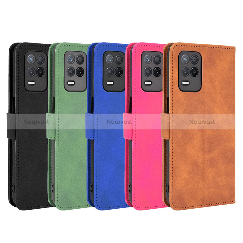 Leather Case Stands Flip Cover Holder L08Z for Realme 9 5G India