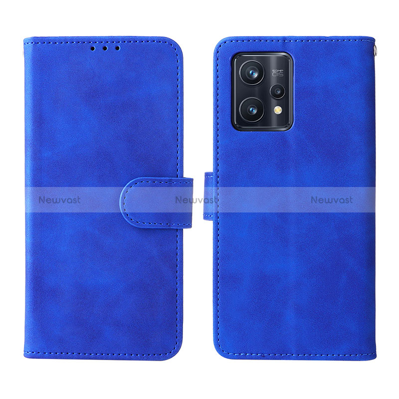 Leather Case Stands Flip Cover Holder L08Z for Realme 9 Pro+ Plus 5G Blue