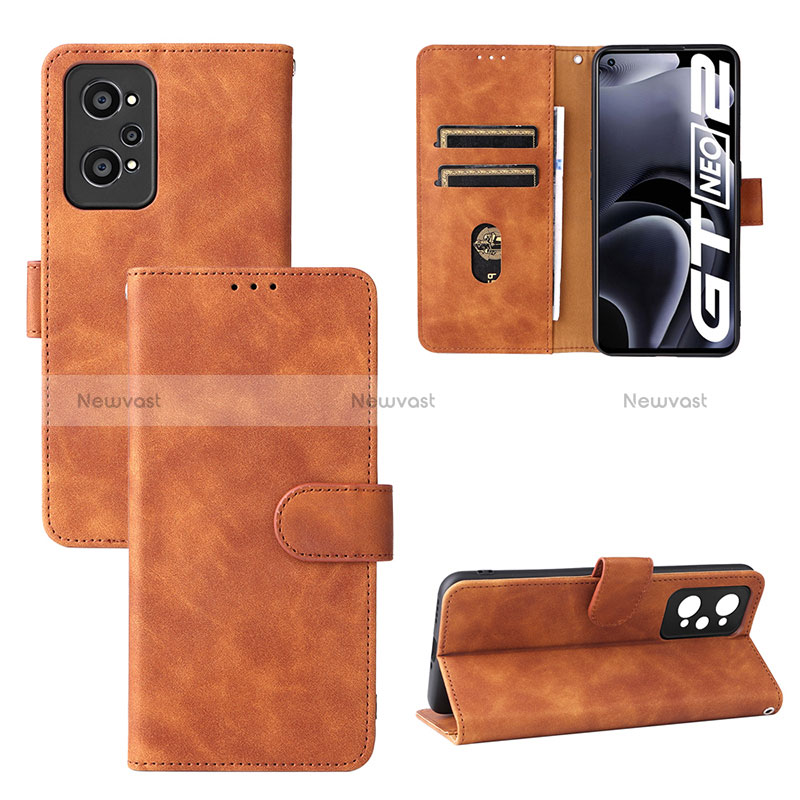 Leather Case Stands Flip Cover Holder L08Z for Realme GT Neo2 5G