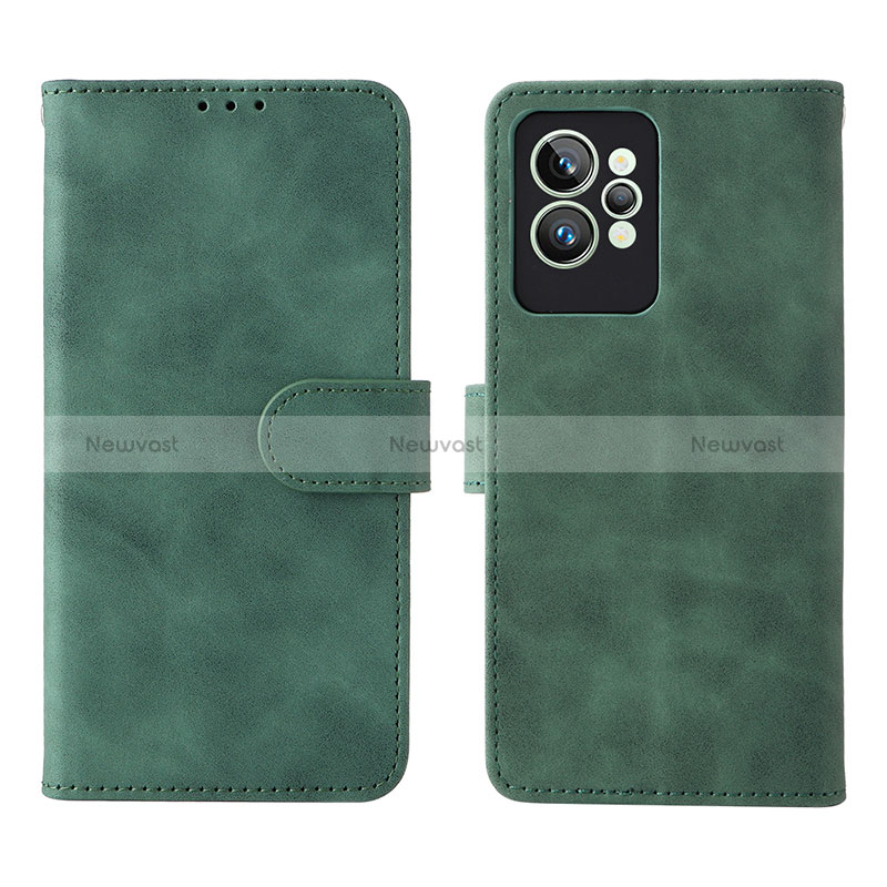 Leather Case Stands Flip Cover Holder L08Z for Realme GT2 Pro 5G Green