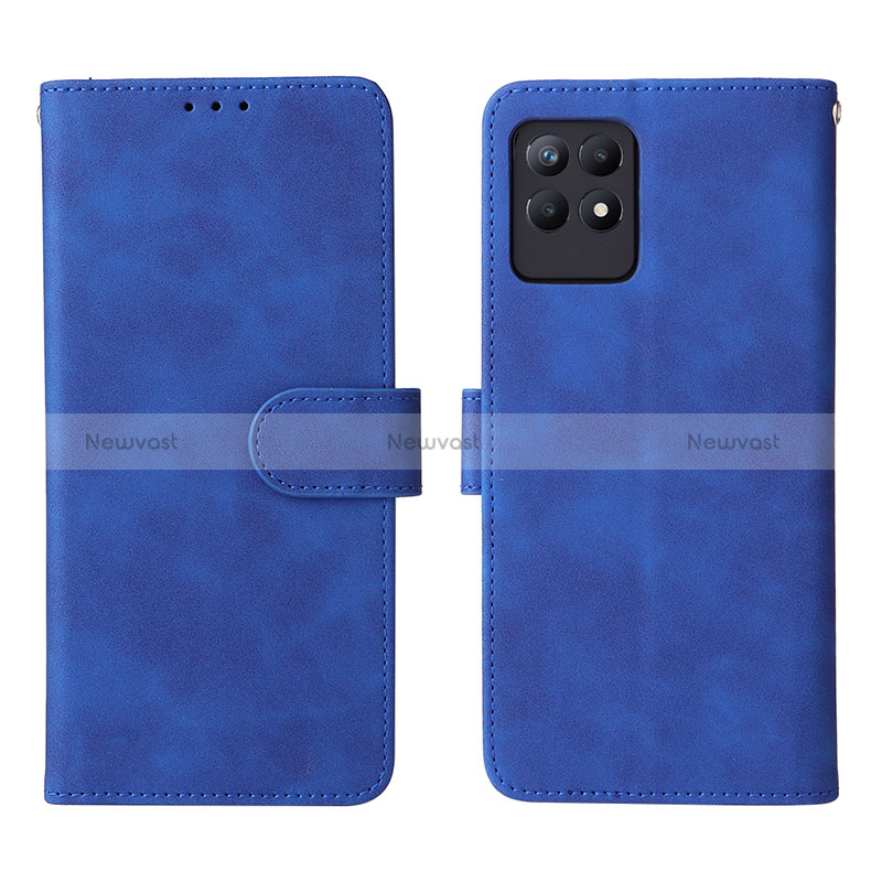 Leather Case Stands Flip Cover Holder L08Z for Realme Narzo 50 4G Blue