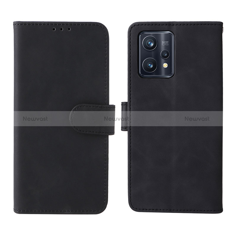 Leather Case Stands Flip Cover Holder L08Z for Realme Narzo 50 Pro 5G Black