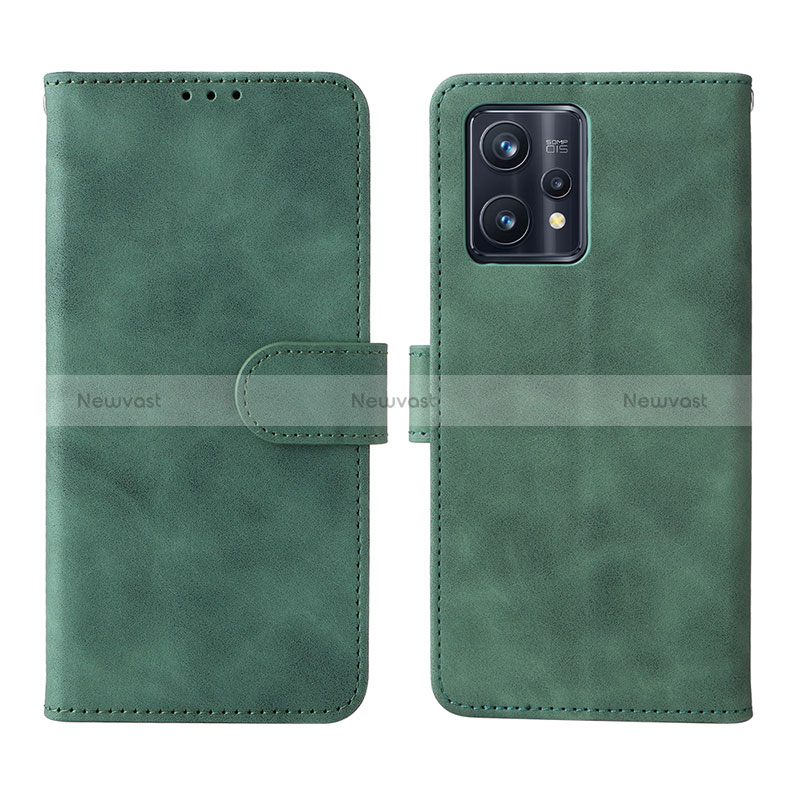 Leather Case Stands Flip Cover Holder L08Z for Realme Narzo 50 Pro 5G Green