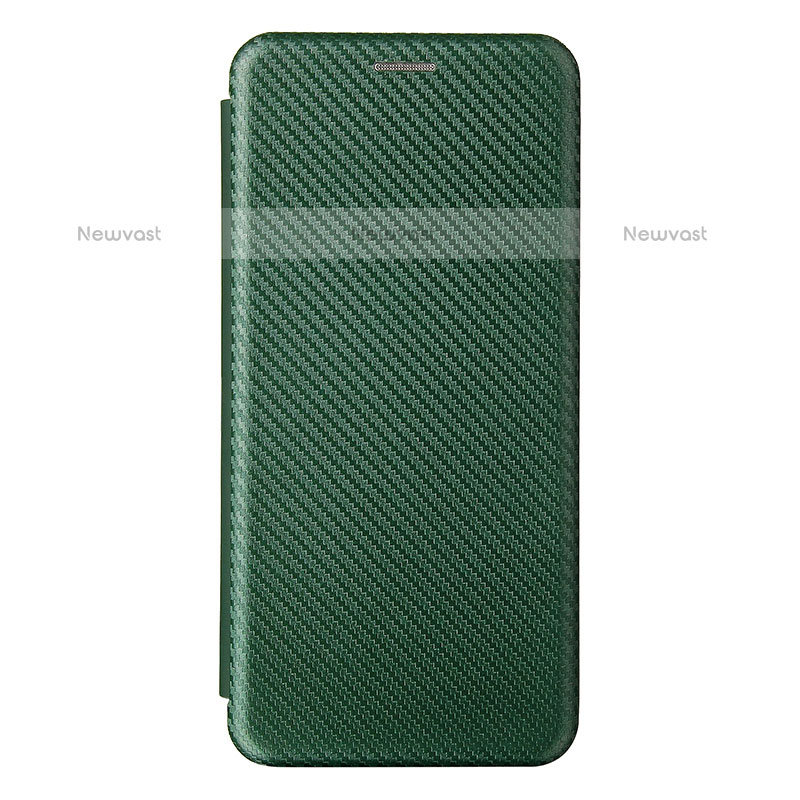 Leather Case Stands Flip Cover Holder L08Z for Samsung Galaxy A12 Green