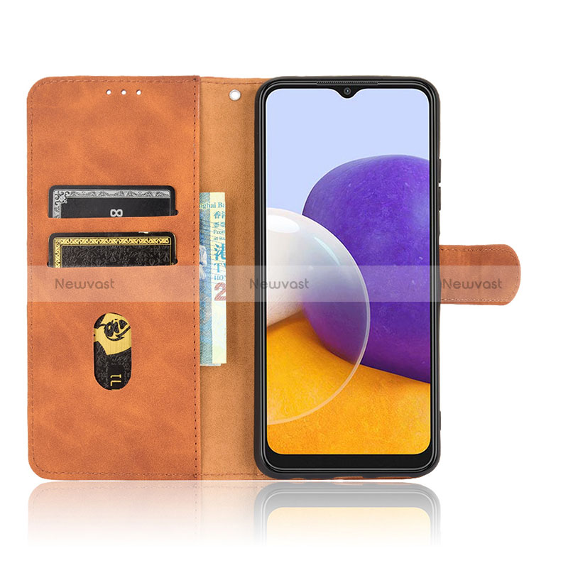 Leather Case Stands Flip Cover Holder L08Z for Samsung Galaxy A22 5G