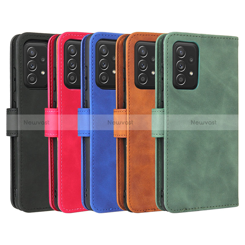Leather Case Stands Flip Cover Holder L08Z for Samsung Galaxy A52 4G