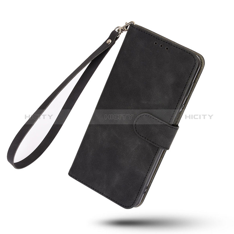 Leather Case Stands Flip Cover Holder L08Z for Samsung Galaxy F42 5G Black