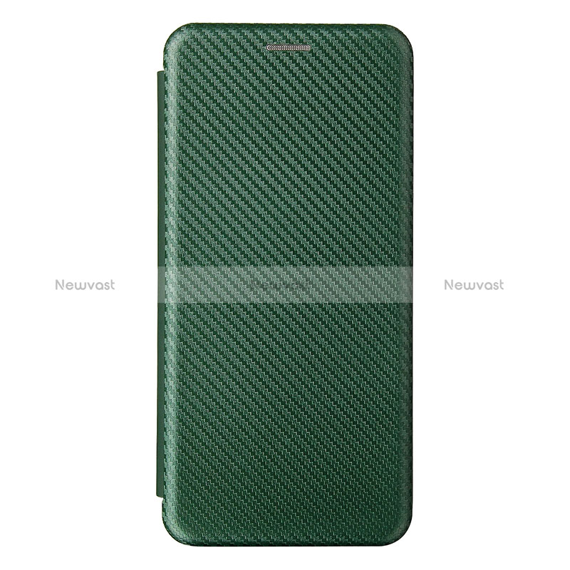 Leather Case Stands Flip Cover Holder L08Z for Samsung Galaxy M12 Green